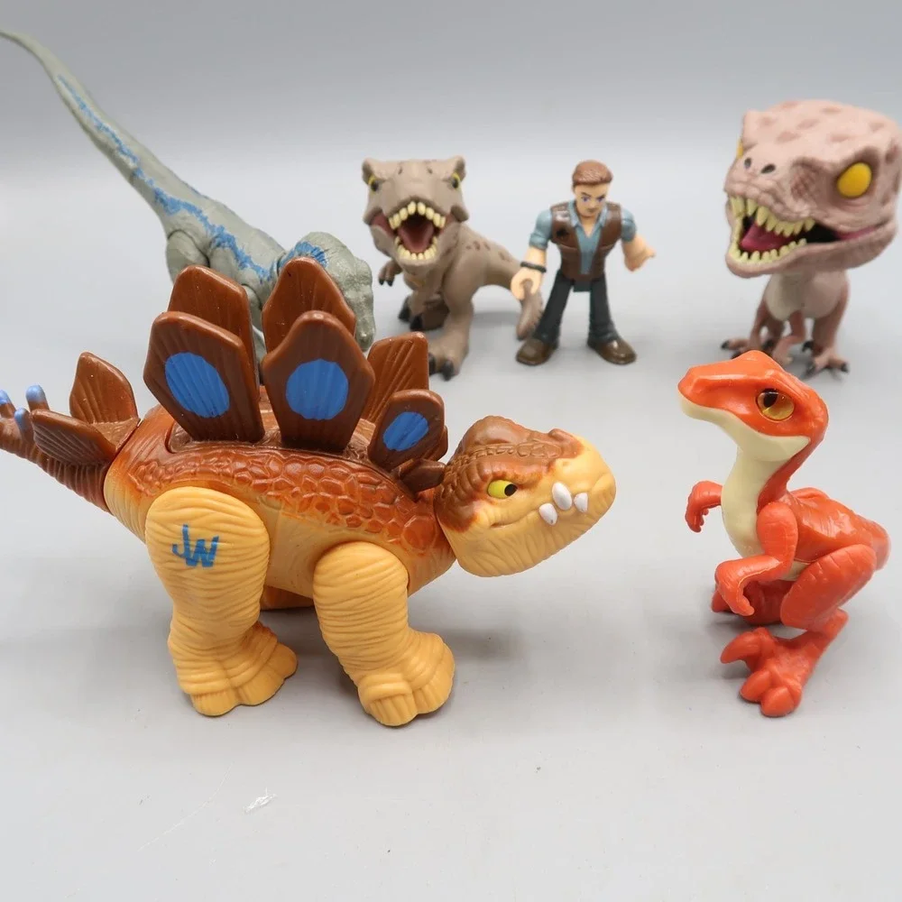 Dinosaur‎ Toy Lot of 7 Jurassic Park World Small Dinos Biters Mix Imaginext Owen